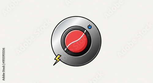 Electric switch toggle button icon silhouette on transparent background