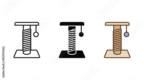 Newtons Cradle Pendulums in Various Colors Isolated on White Background