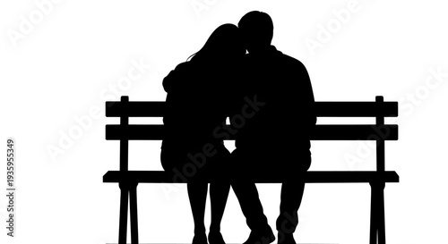 Couple Sitting on a Bench Together.