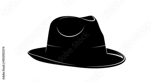 Black Fedora Hat for Men.