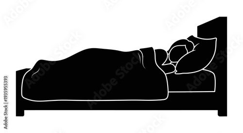 Person Sleeping on a Bed Frame.