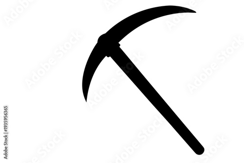 Grass sickle silhouette vector, Grass sickle black symbol
