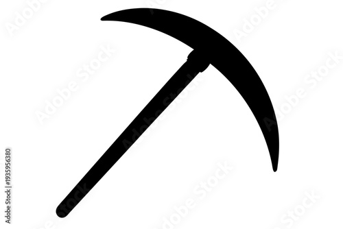 Grass sickle silhouette vector, Grass sickle black symbol
