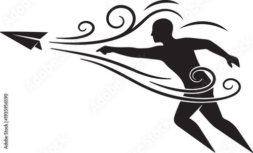 Surfer Riding Wave Silhouette