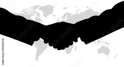 Two hands shaking in business agreement.