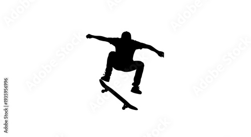 Man doing tricks on skateboard.