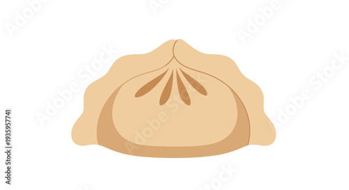 Steamed Dumpling with Pleated Dough Wrapper.