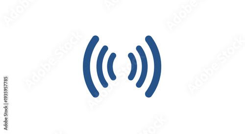Blue Sound Waves Icon Design Element.