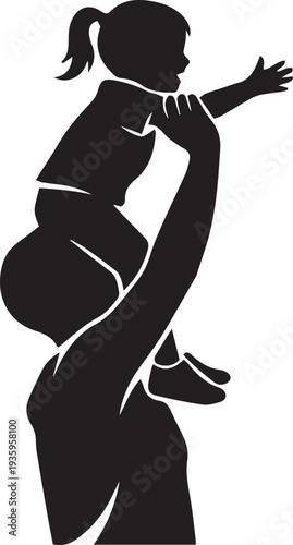Pregnant Woman Dancing Silhouette