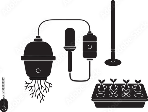 Mycelium and biochar root booster system for sustainable agriculture and plant growth, eco-friendly soil enhancement.