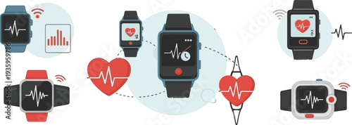 Wearable Health Monitors Network connecting devices for remote patient monitoring and telehealth services