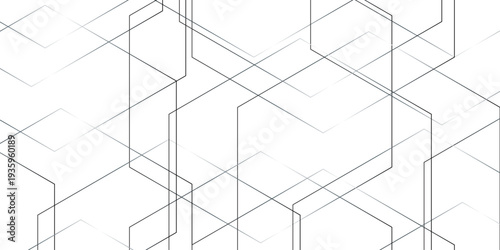 Vector abstract background seamless line. Abstract minimal geometric white and gray light background design. white transparent material in triangle diamond and squares shapes in random geometric.