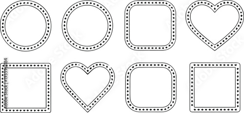 Paw print frames for pet greeting cards and invitations