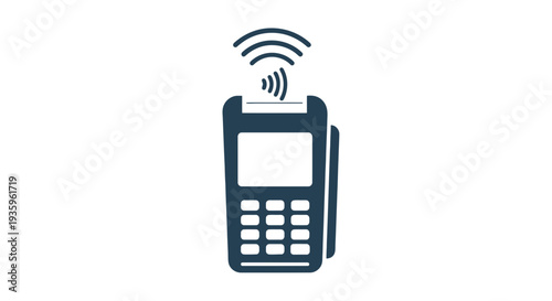 Wireless Card Machine Payment Terminal Icon.