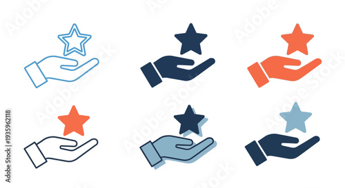 Set of premium quality award ribbon vector icons with elegant crown symbols, perfect for celebrating success, achievement, and recognition in various digital and print designs
