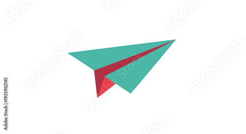 Colorful Paper Plane Origami Toy Model.