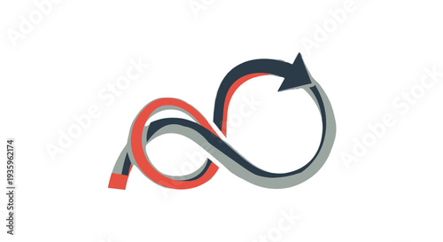 Infinity Symbol Made of Twisted Arrows.
