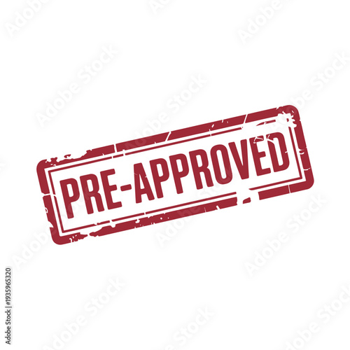 Distressed red rubber stamp graphic clearly communicates mortgage or loan document status as officially.