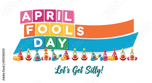 April Fools' Day vector illustration
