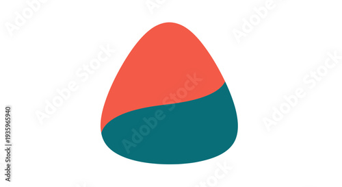 Colorful Beanbag Chair on White Background.