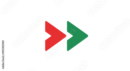 Red and Green Arrows Pointing Right.