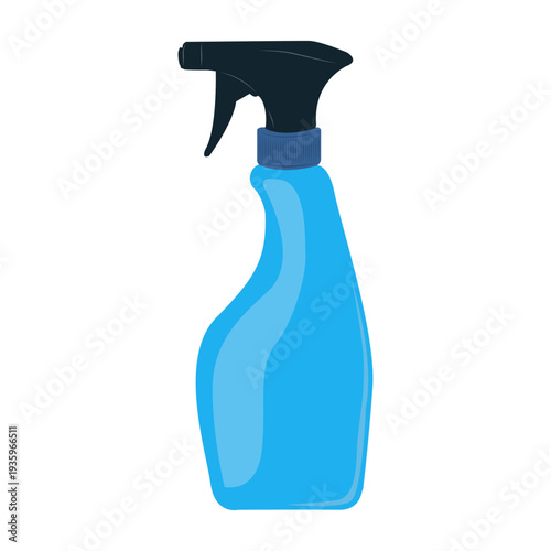 Spray bottle. Uniform spraying liquids. Application of water, cleaning agents, disinfectant solutions, cosmetics or garden preparations. Economical consumption. Cleaner. Bottle with a spray nozzle.