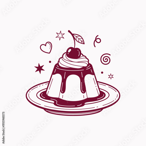 Dessert with berry element.