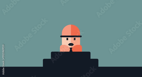 Cartoon dog wearing black glasses.