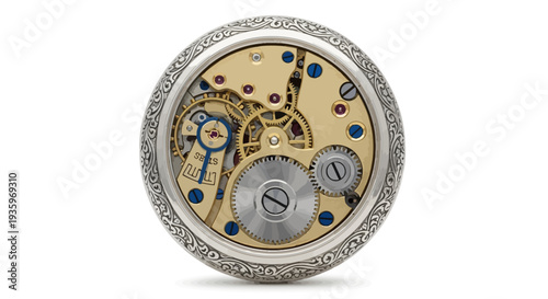 Mechanical watch gear and mechanism.