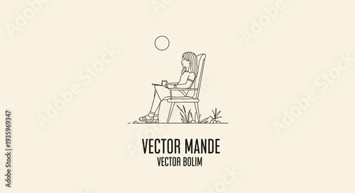 Man Sitting in a Chair Outdoors.