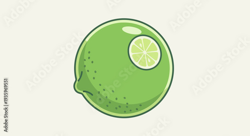 Fresh Green Lime Fruit Closeup View.