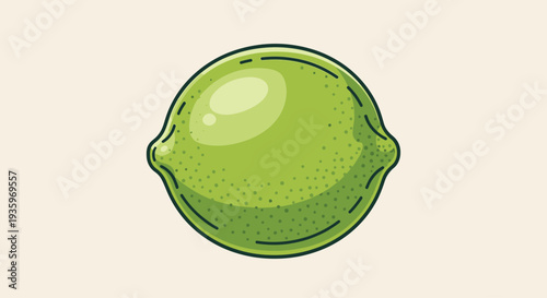 Fresh green lime citrus fruit.