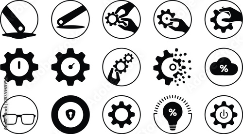 Set of 16 business icons vector
