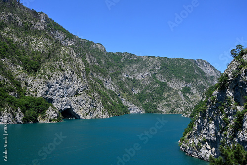 Lake Piva (Pivsko jezero) reservoir in Montenegro