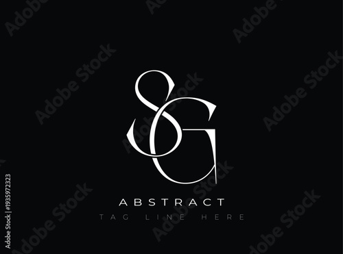 SG Abstract Monogram. Corporate identity and premium design projects seeking a refined modern look.