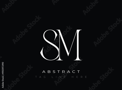 SM Abstract Monogram. Corporate identity and premium design projects seeking a refined modern look.