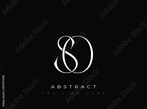 SO Abstract Monogram. Corporate identity and premium design projects seeking a refined modern look.