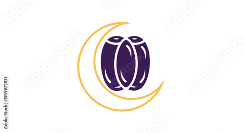 Islamic Symbol: Crescent Moon and Dates