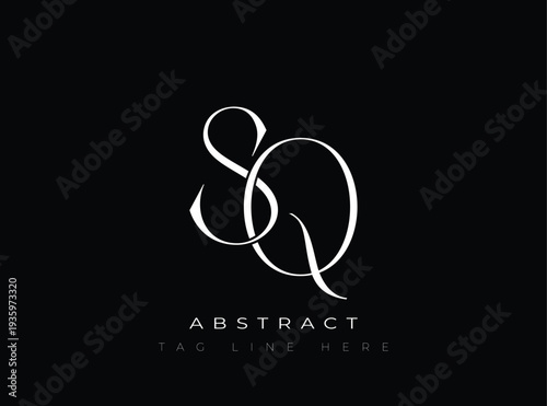 SQ Abstract Monogram. Corporate identity and premium design projects seeking a refined modern look.