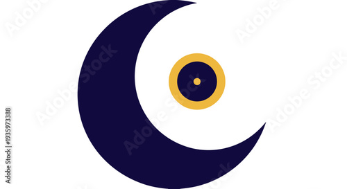 Crescent Moon and Eye Symbol