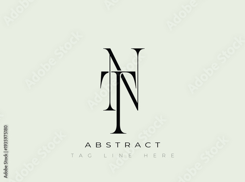 TN Abstract Monogram. Corporate identity and premium design projects seeking a refined modern look.