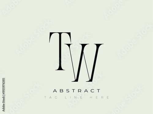 TW Abstract Monogram. Corporate identity and premium design projects seeking a refined modern look.