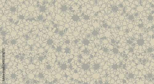 Geometric Star Pattern Background in Beige and Grey Tones