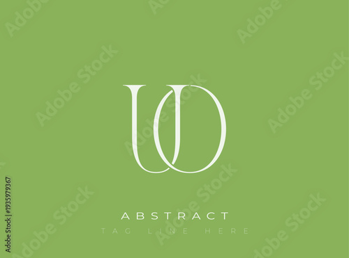 UO Abstract Monogram. Corporate identity and premium design projects seeking a refined modern look.