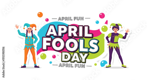 April Fools' Day vector illustration