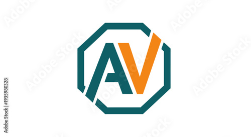 Modern AV Logo Design, Abstract Geometric Octagon Shape with Letters A and V Free Download Modern AV Logo Design, Abstract Geometric Octagon Shape with Letters A and V - GFXLoad
