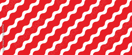 Red stripes on white background. Striped diagonal pattern Vector illustration of Seamless background Christmas or winter theme Background with slanted lines