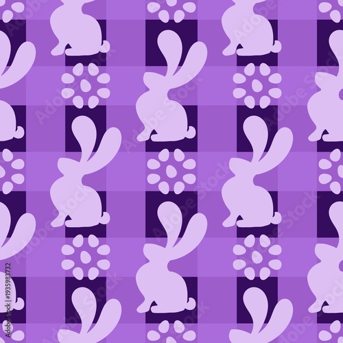 Easter eggs seamless rabbits pattern for fabrics and linens and kids clothes print and spring party accessories