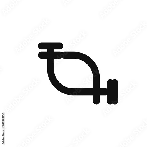 Black Minimalist Link Icon Vector