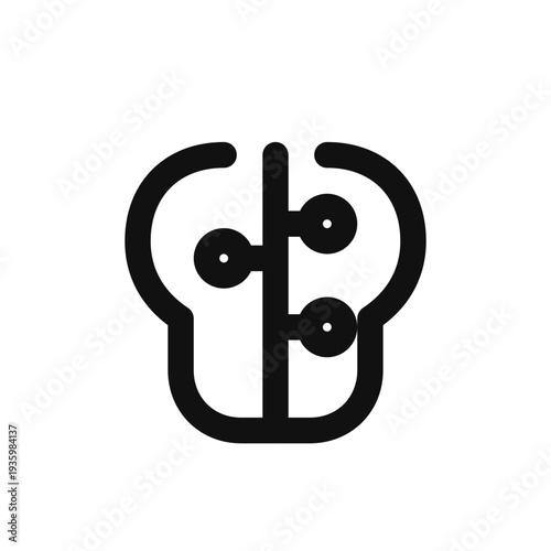Abstract Black Line Icon Vector